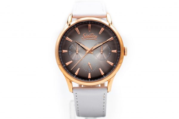 Sixties Armbanduhr Unisex – Exklusiver 60er Jahre Stil mit Lederarmband
